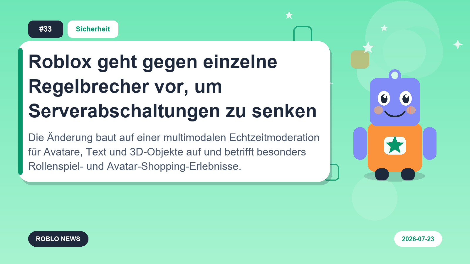 Roblox geht gegen einzelne Regelbrecher vor, um Serverabschaltungen zu senken