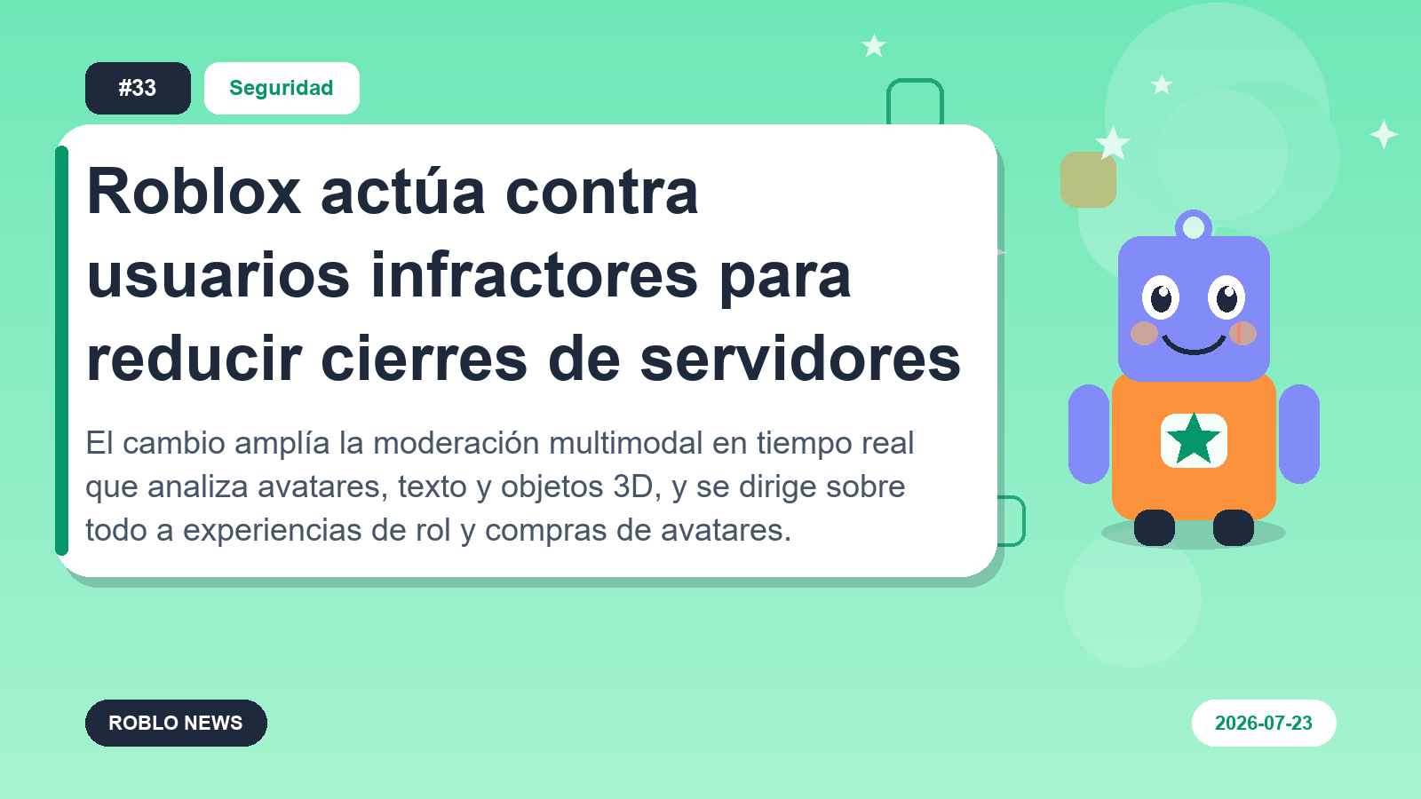 Roblox actúa contra usuarios infractores para reducir cierres de servidores
