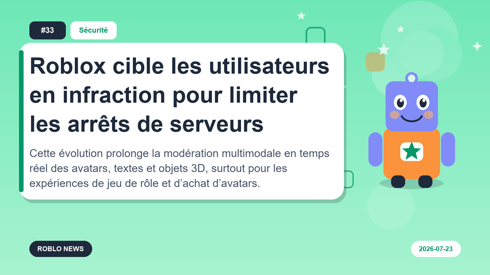 Roblox cible les utilisateurs en infraction pour limiter les arrêts de serveurs