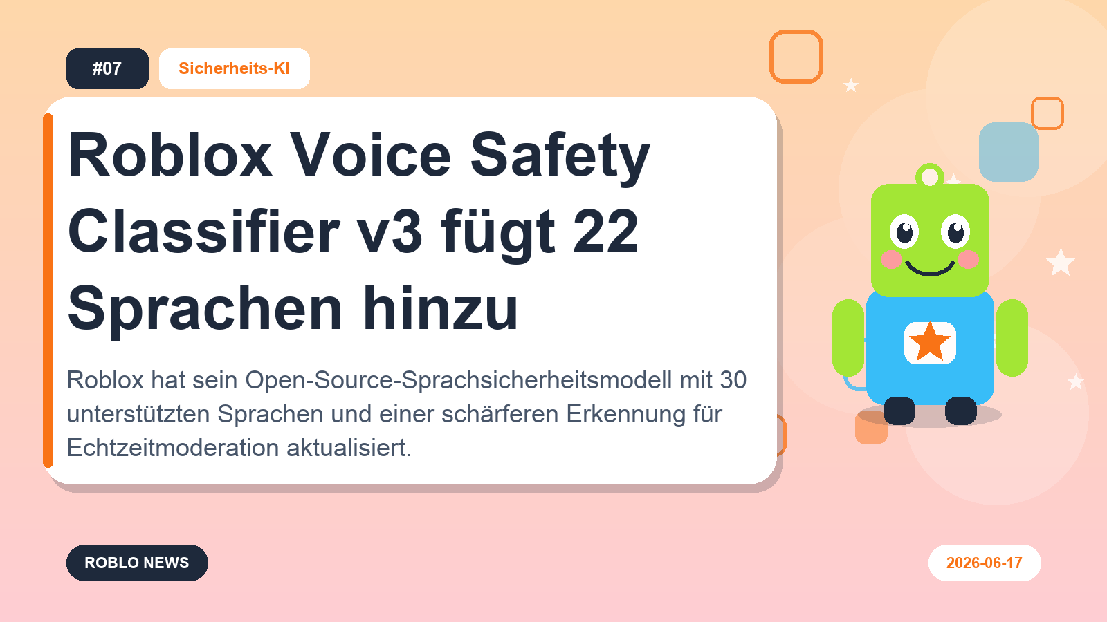 Roblox Voice Safety Classifier v3 fügt 22 Sprachen hinzu