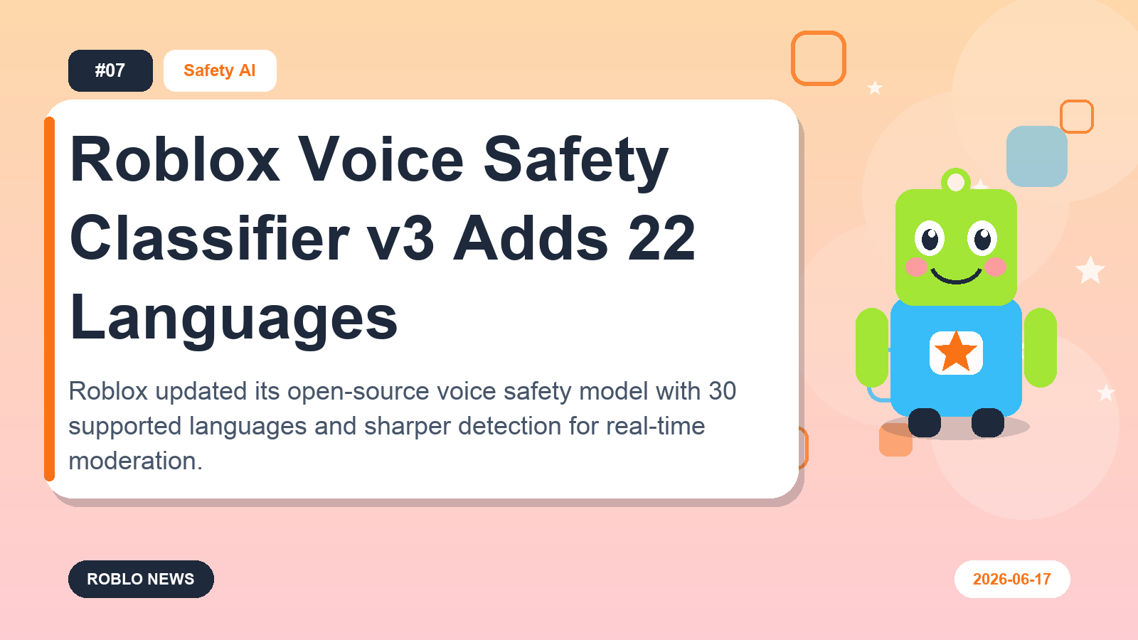 Roblox Voice Safety Classifier v3 Adds 22 Languages